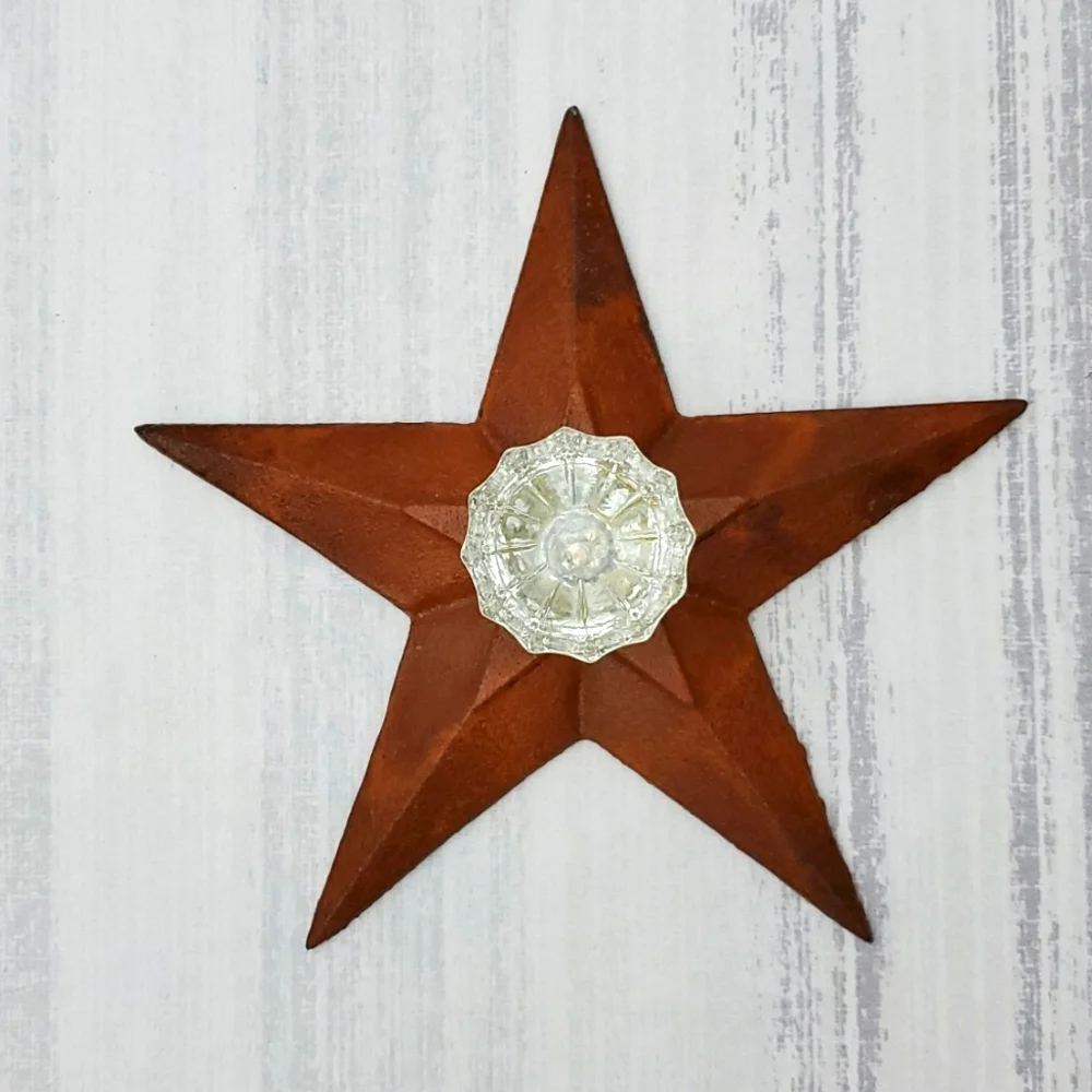 HOOK | Cast Iron Lone Star Coat Hook with Crystal Style Knob